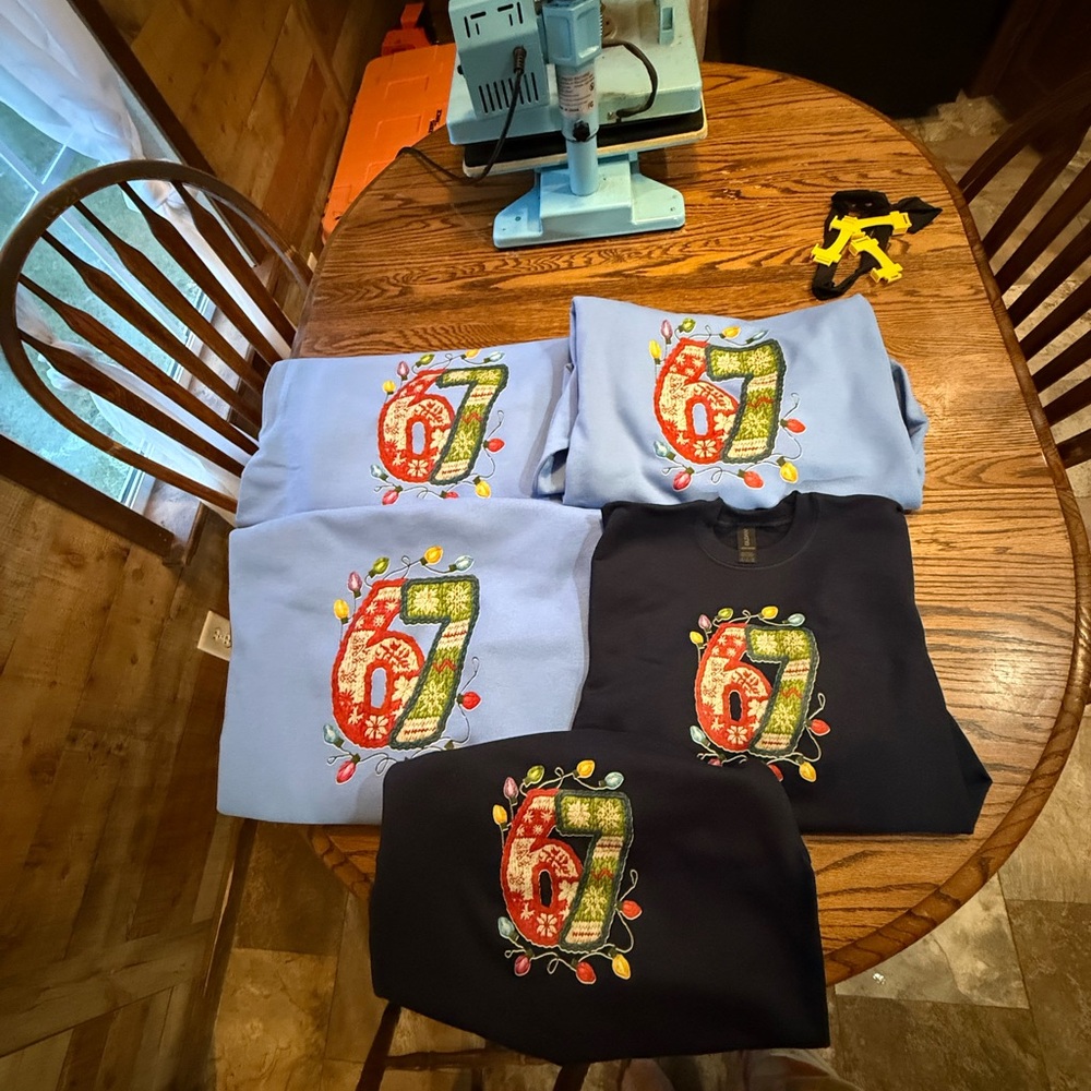Gildan Kids Sweatshirts - Light Blue and Black